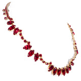 Red Rhinestone Necklace by Denbè