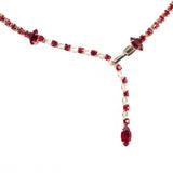 Red Rhinestone Necklace by Denbe vintage - Rhinestone Rosie