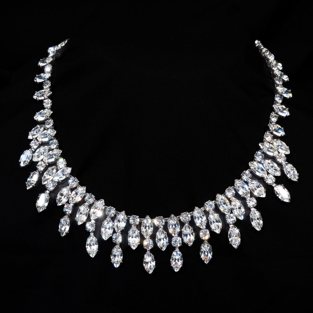 Rhinestone Bib Necklace vintage - Rhinestone Rosie