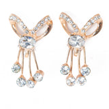 Rhinestone Bow Earrings vintage - Rhinestone Rosie