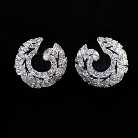 Rhinestone Swirl Earrings