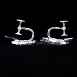 Rhinestone Swirl #29 Earrings vintage - Rhinestone Rosie