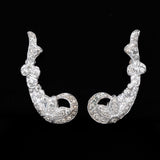 Rhinestone Upsweep Earrings pat1649187 vintage - Rhinestone Rosie
