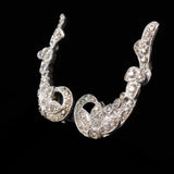 Rhinestone Upsweep Earrings pat1649187 vintage - Rhinestone Rosie