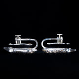 Rhinestone Upsweep Earrings pat1649187 vintage - Rhinestone Rosie