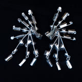 Rhinestone Front and Back Clip Earrings vintage - Rhinestone Rosie
