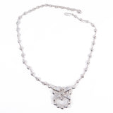 Crystal Glass Open Back Style Necklace - Rhinestone Rosie