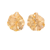 Sandor Enamel Flower Earrings vintage - Rhinestone Rosie