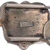 SILSON Hollow Form Flower Necklace and Bracelet Set silver plated vintage - Rhinestone Rosie