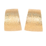 St John Brushed Goldtone Earrings vintage - Rhinestone Rosie