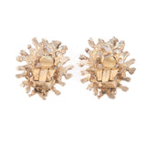 Sterling Silver Abstract Earrings vintage - Rhinestone Rosie