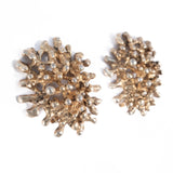 Sterling Silver Abstract Earrings vintage - Rhinestone Rosie