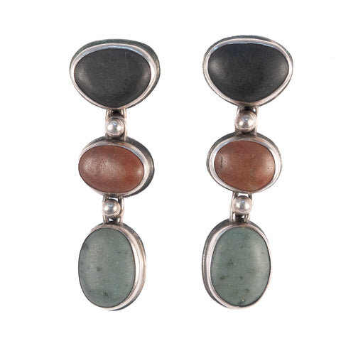 Polished Pebble Dangle Earrings