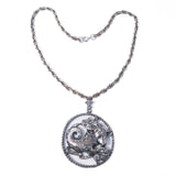 Taurus Pendant Necklace vintage - Rhinestone Rosie
