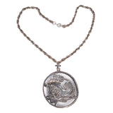 Taurus Pendant Necklace vintage - Rhinestone Rosie