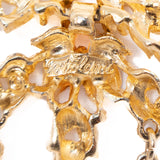 Tortolani Brooch and Earring Set - Rhinestone Rosie