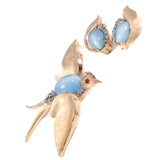 Trifari 'Fantasies' Bird Brooch and Earring Set 1960 vintage - Rhinestone Rosie