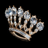 Trifari Rhinestone Crown Brooch vintage - Rhinestone Rosie