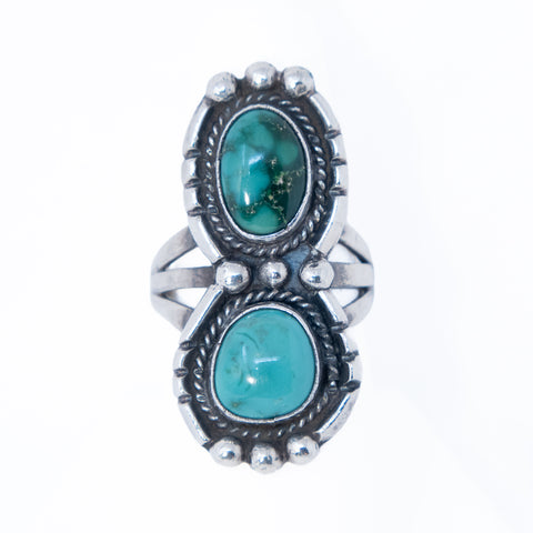 Turquoise Double Stone Ring