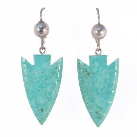 Turquoise Arrrowhead Earrings