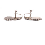 Turquoise Coral Flower Zuni Petit Point Earrings vintage - Rhinestone Rosie