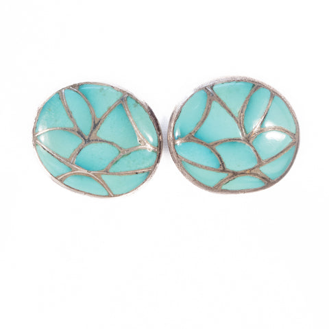 Zuni Turquoise Earrings by S J Kallestewa