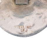 Turquoise Inlay Earrings SKJ - Sibert Juanita Kallestewa Zuni vintage - Rhinestone Rosie