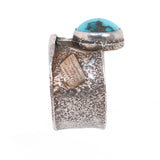 Turquoise Ring by Henri Leighton sterling silver 14kt vintage - Rhinestone Rosie