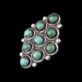 Turquoise Cluster Ring vintage - Rhinestone Rosie