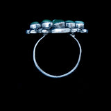 Turquoise Cluster Ring vintage - Rhinestone Rosie