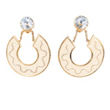 Valentino Cream Enamel and Rhinestone Earrings vintage - Rhinestone Rosie