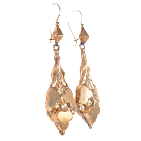 Victorian Trefoil Dangle Earrings