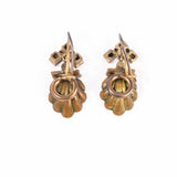 Victorian Red and Rhinestone Earrings vintage - Rhinestone Rosie