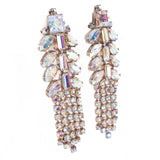 Weiss Aurora Borealis Rhinestone Dangle Earrings vintage - Rhinestone Rosie