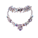 Weiss Lavender Rhinestone Necklace and Bracelet Set vintage - Rhinestone Rosie