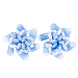 West Germany Blue White Bead Earrings vintage - Rhinestone Rosie