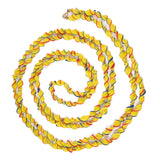 Yellow Red Blue Twisted Glass Bead Necklace vintage - Rhinestone Rosie