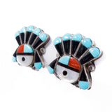 Zuni Sunface Earrings vintage - Rhinestone Rosie