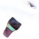 Arrow Wraparound Cuff Bracelet Sterling Silver Inlaid Sugilite Turquoise vintage - Rhinestone Rosie