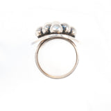 Erik Granit Finland Sterling Silver Ring Vintage   - Rhinestone Rosie