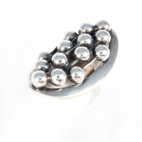 Erik Granit Modernist Silver Ball Ring