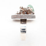 Jayem Republic of South Africa Jadeite Sterling Silver Ring Vintage - Rhinestone Rosie