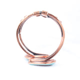 Matisse Turquoise Enamel Copper Bracelet and Earring Set - Rhinestone Rosie