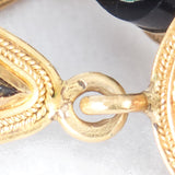 Victorian Grand Tour Micro Mosaic Dangle Earrings 18kt antique - Rhinestone Rosie