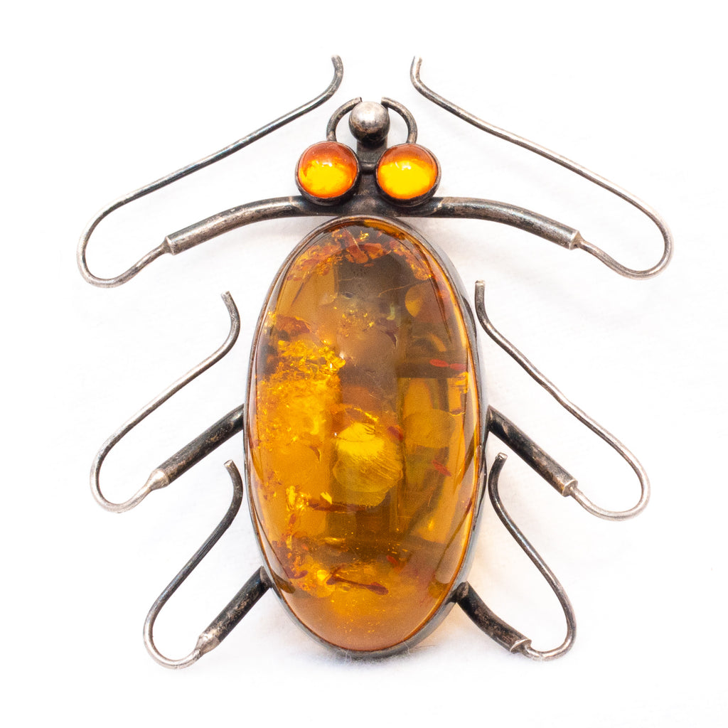 d Sterling Large Bug Brooch - Rhinestone Rosie
