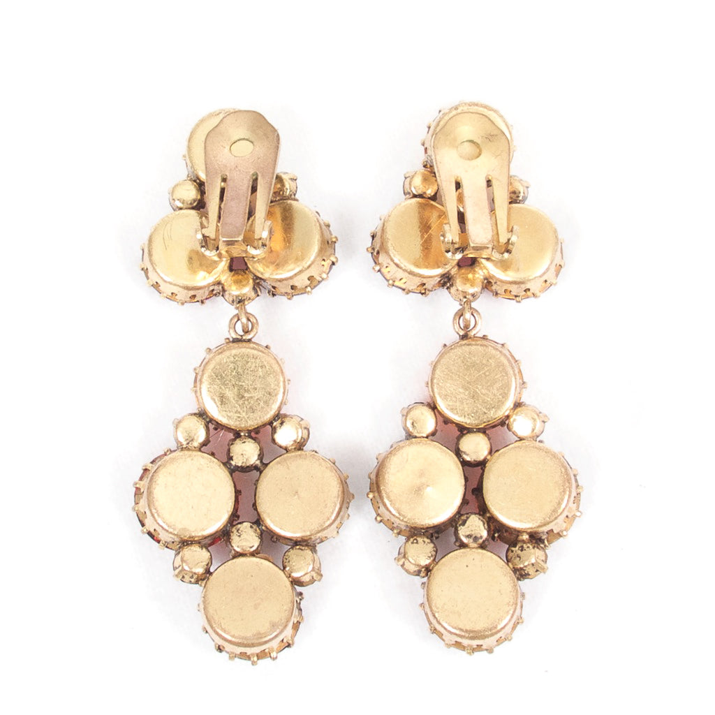 Bridal CZ Crystal Chandelier Earrings, Silver Pearl Drop