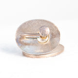 Japanese Silver Enamel Blossom Earrings vintage- Rhinestone Rosie