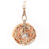 Chatelaine with seven accessories silver plate antique - Rhinestone Rosie