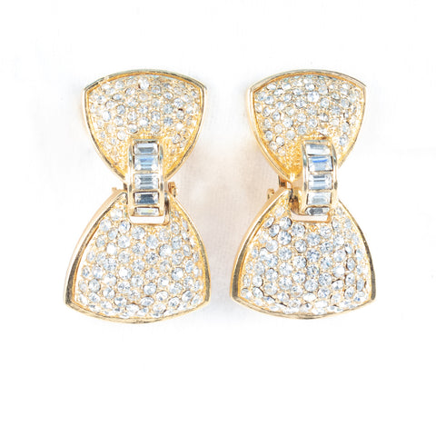 Christian Dior Rhinestone Earrings