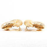 Christian Dior Textured Rhinestone Knot Earrings Vintage - Rhinestone Rosie